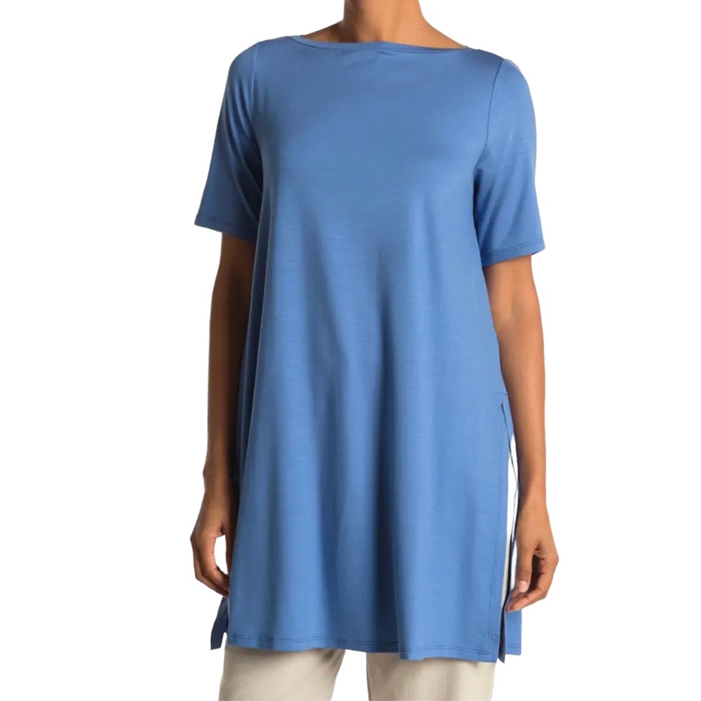 Eileen Fisher Boat Neck Tunic Top